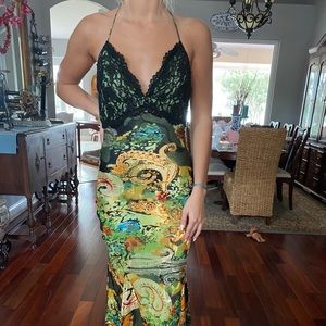 multi color long formal dress
